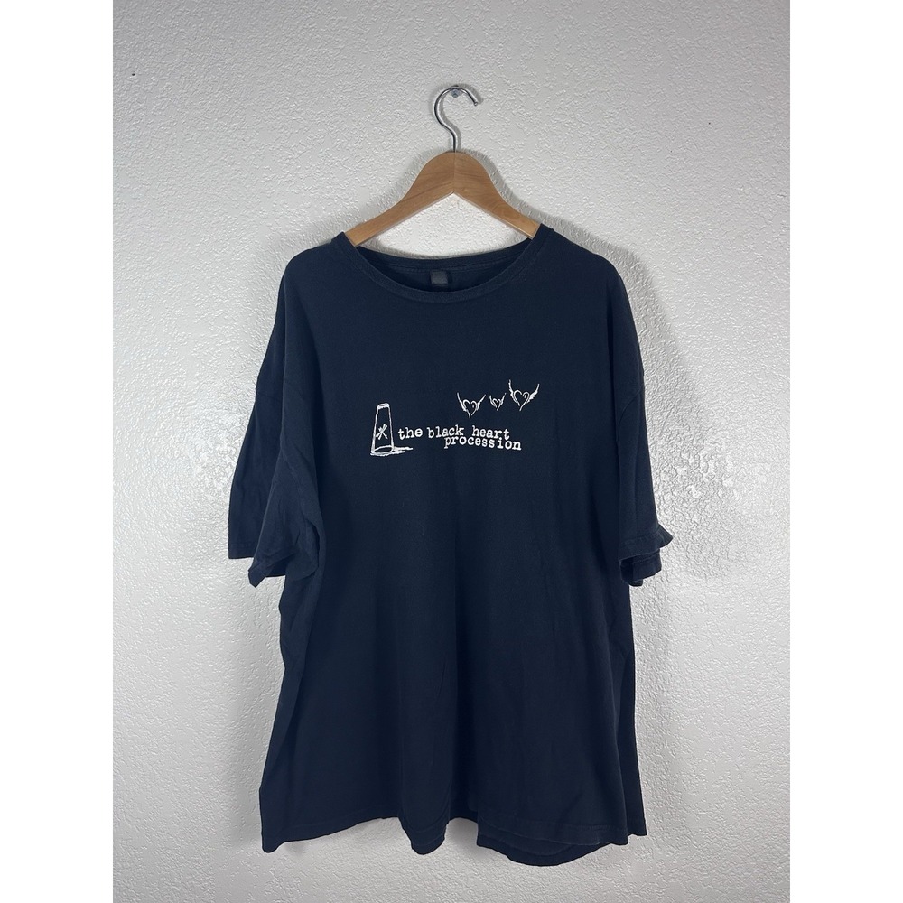 The Black Heart Procession Band T-Shirt Black Graphic Gildan Softstyle Size 3XL